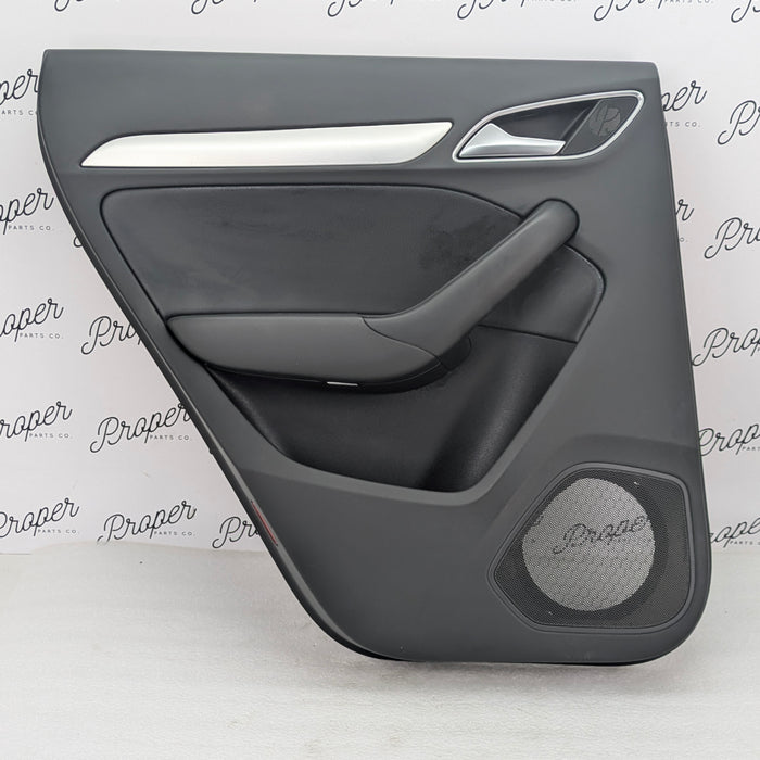2016-2018 Audi 8U Q3 Left Rear Interior Door Panel Card Black 8U0867305