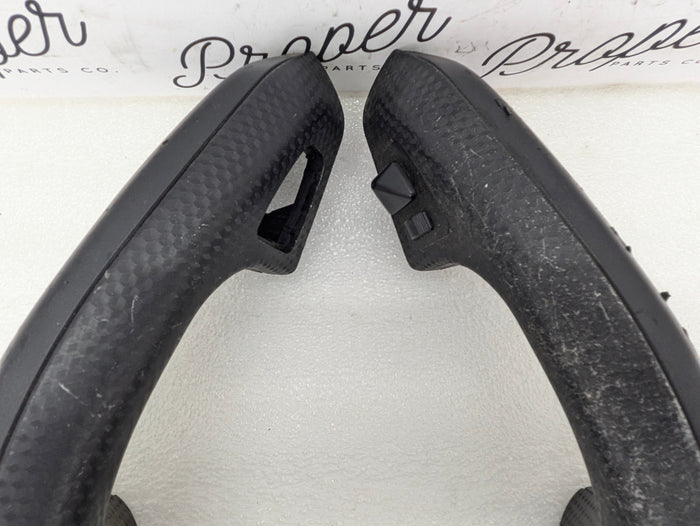 BMW E46 M3 ZHP 330Ci Coupe/Convertible Black Cube Door Handle Armrest Trim Set 51417904069/51417904070 *Damaged*