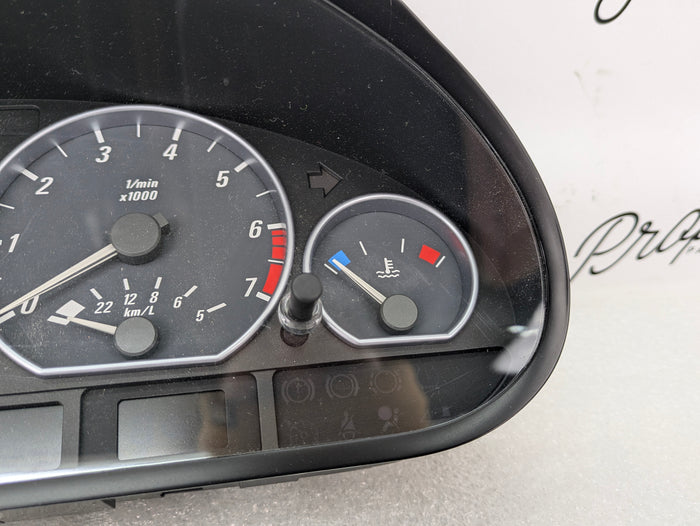 BMW E46 330Ci Coupe/Convertible JAPAN Grey Face Silver Ring Speedometer Automatic KMH Gasoline Instrument Gauge Cluster 6911321