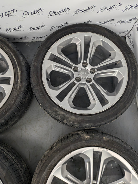 2015-2018 Audi 8U Q3 Aluminum Double 5 Spoke Wheel Set 8.5J X 19 Et 36 8U0601025AD