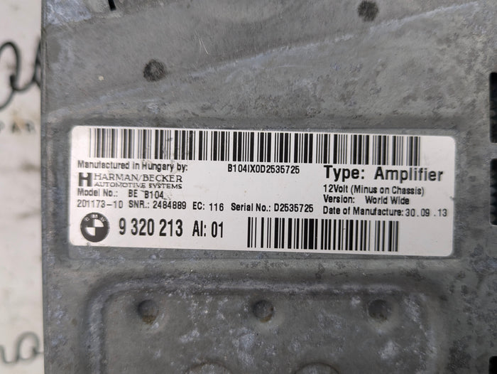 BMW F34 F36 F30 F31 F32 F33 3 & 4 Series Pre-LCI Harman Kardon Amplifier 9320213