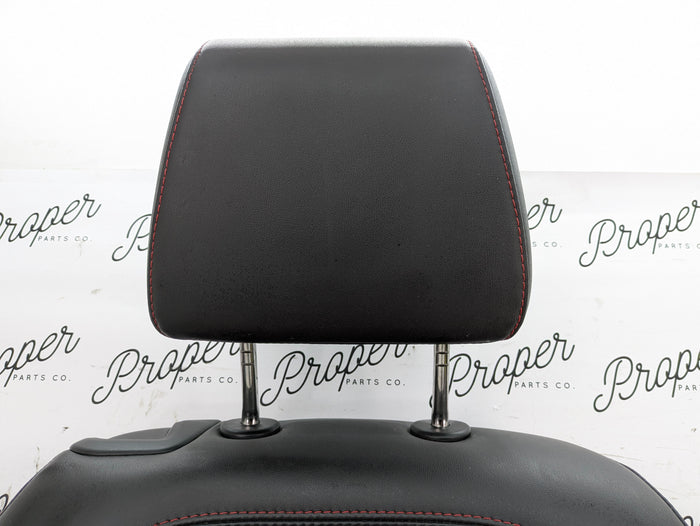 2018 Chevrolet 6th Gen Camaro 2SS Front Right/Passenger Side Rear Upper Seat Back Cushion/Headrest Leather Black & Adrenaline Red (H16)