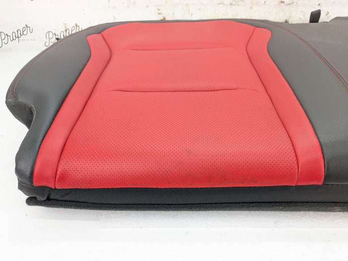 2018 Chevrolet 6th Gen Camaro 2SS Coupe 2nd Row Rear Upper Seat Back Cushion Leather Black & Adrenaline Red (H16)