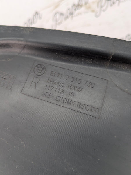 BMW G20 G22 G23 330ix 330ex Front Right/Passenger Side Fender Liner Wheel Arch Splash Shield 7315730