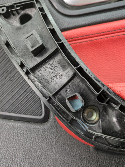 BMW F22 228xi M235xi 230xi M240xi Right/Passenger Side Front Coral Red Interior Door Panel Card 7268404