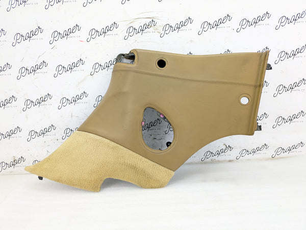 Porsche 996.2 911 Carrera 4 Cabriolet Convertible Right/Passenger Side Rear Interior Trim Panel Savanna Beige Leather 99655507213