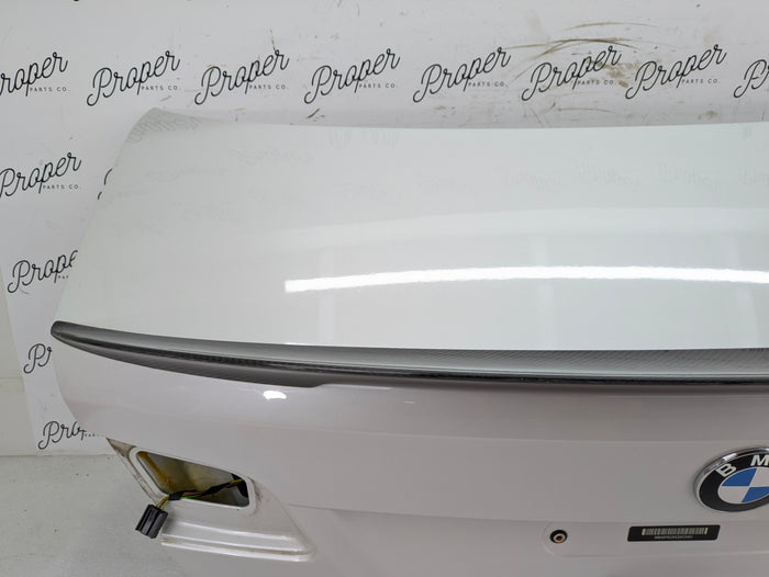BMW E92 335xi 335is 335i 328xi 328i LCI Trunk Lid W/Aftermarket Spoiler Mineral White (A96) 41627254428