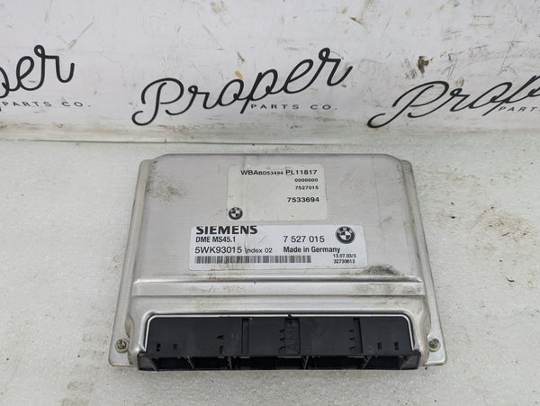 BMW E46 330Ci M54B30 Siemens MS45.1 Engine Control Module DME ECU 7527015/7533694