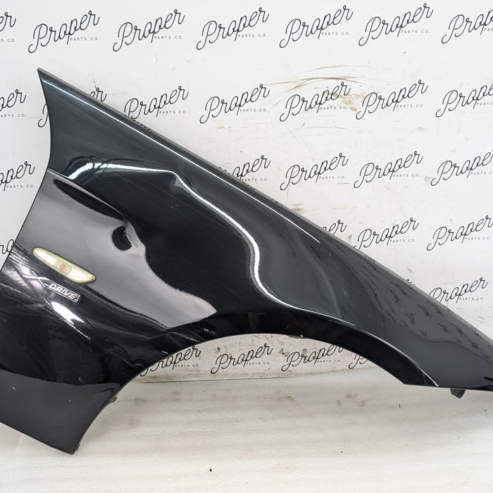 BMW E90 E91 335xi 330xi 328xi 325xi 323i Right/Passenger Side Fender Black Sapphire Metallic (475) *DAMAGED*