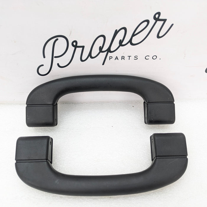 BMW E82 135i 128i Front Left/Right Roof Grab Handle Black Set Pair 9143516/9143524