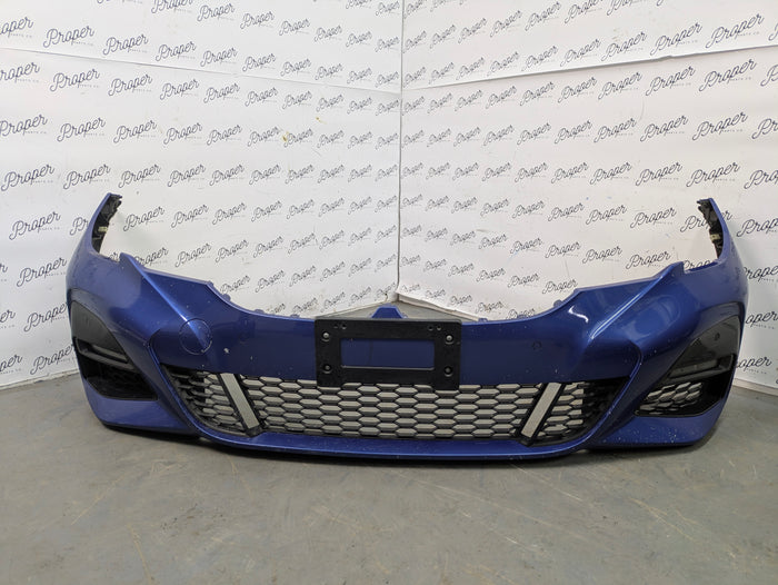 BMW G20 330ix M340ix 330ex M Sport Front Bumper W/PDC Sensors & LED Fog Lights Portimao Blue Metallic (C31) 51118099899