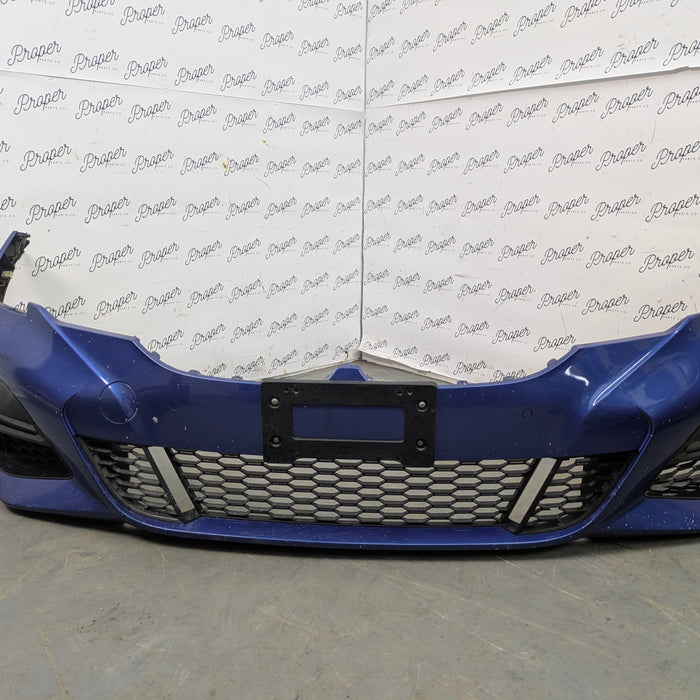 BMW G20 330ix M340ix 330ex M Sport Front Bumper W/PDC Sensors & LED Fog Lights Portimao Blue Metallic (C31) 51118099899
