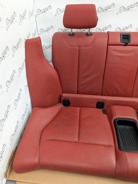 BMW F22 228xi M235xi 230xi M240xi Coral Red Dakota Leather Rear Seats Set