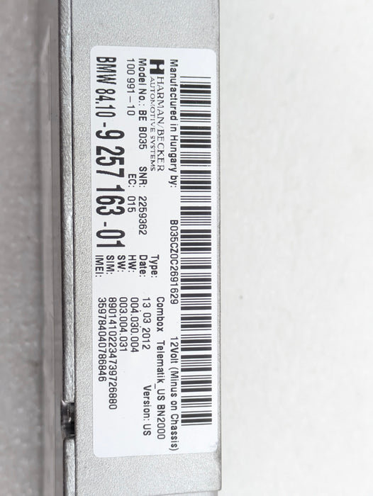 BMW E92 E90 E91 E93 335xi 328xi 323i M3 LCI Bluetooth Telematics Control Module 9257163