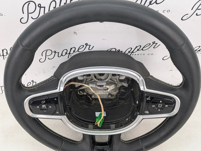 2021 Volvo V60 T6 R-Design Black Leather Steering Wheel & Buttons 32288776