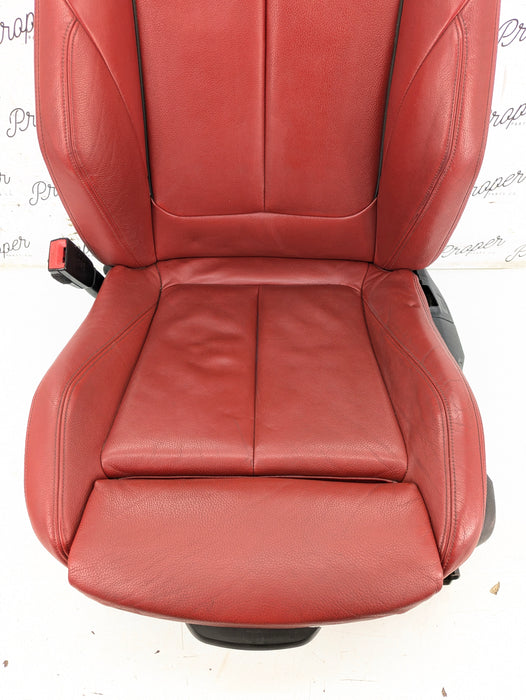 BMW F30 335xi M Sport Complete Red Interior Swap Kit Set Leather Coral Red Door Cards & Seats