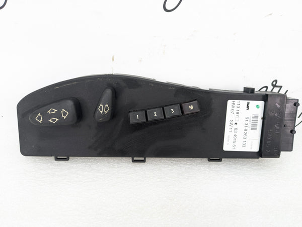BMW E46 M3 330ci 328ci 325ci 323ci 320i Driver Left Power Seat Adjustment Control Switch Panel 8263133