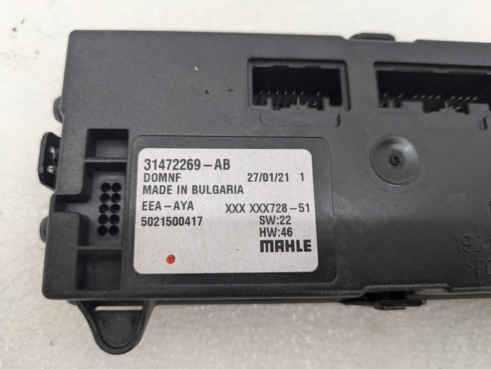 2021 Volvo V60 T6 R-Design HVAC Climate Control Module 31472269