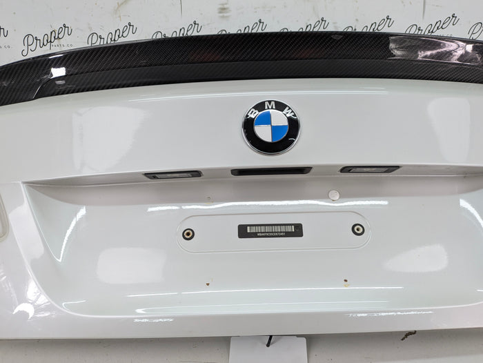 BMW E92 335xi 335is 335i 328xi 328i LCI Trunk Lid W/Aftermarket Spoiler Mineral White (A96) 41627254428