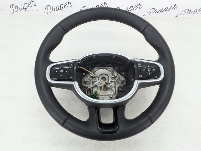 2021 Volvo V60 T6 R-Design Black Leather Steering Wheel & Buttons 32288776