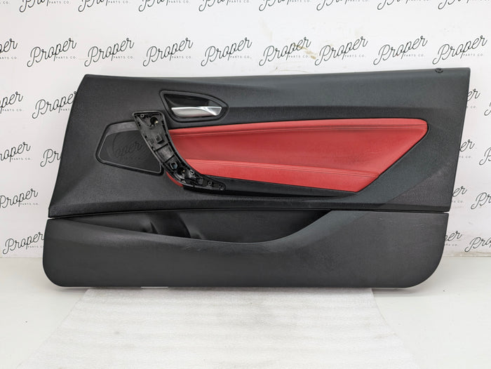 BMW F22 228xi M235xi 230xi M240xi Right/Passenger Side Front Coral Red Interior Door Panel Card 7268404