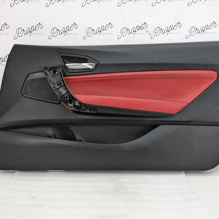 BMW F22 228xi M235xi 230xi M240xi Right/Passenger Side Front Coral Red Interior Door Panel Card 7268404