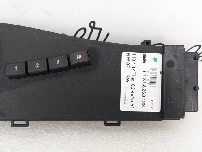 BMW E46 M3 330ci 328ci 325ci 323ci 320i Driver Left Power Seat Adjustment Control Switch Panel 8263133