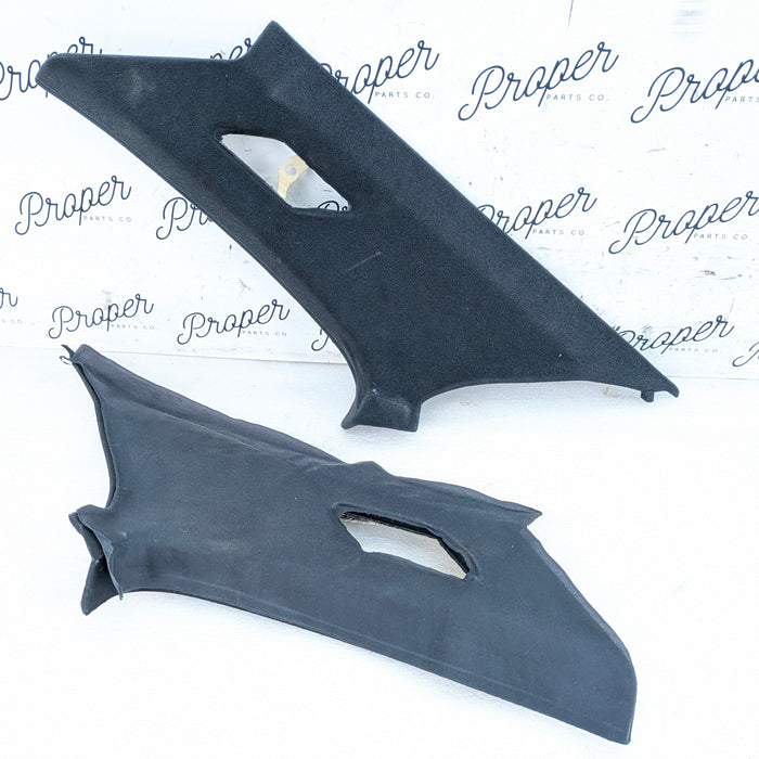 BMW E46 M3 330ci 328ci 325ci 323ci Coupe Left/Right C Pillar Set Black 8222621/8222622 *DAMAGED*