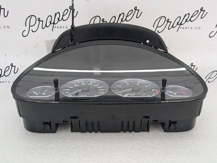BMW E46 330Ci Coupe/Convertible JAPAN Grey Face Silver Ring Speedometer Automatic KMH Gasoline Instrument Gauge Cluster 6911321