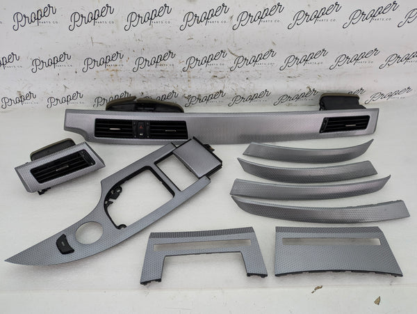 BMW E60 E61 530xi Aluminum Cube Pure Interior Trim Set 10 Pieces