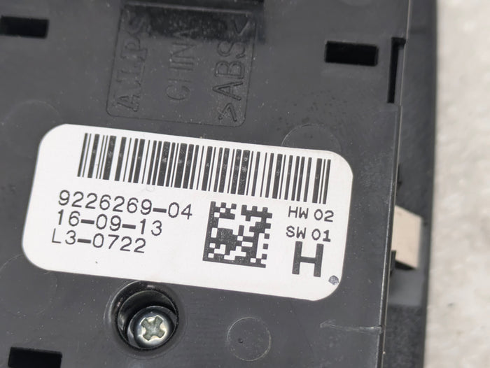 BMW F32 4 Series/F82 M4 Left/Driver Side Master Window Switch W/Black Trim 9226269