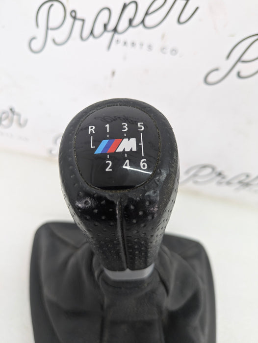 BMW E90 E91 E92 E93 335i 335xi M Sport 6 Speed Manual Transmission Gear Shift Knob & Boot Black Leather 8037308