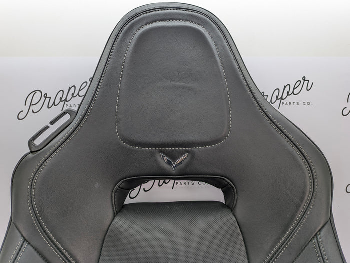 Chevrolet C7 Corvette Stingray Z51 2LT Right/Passenger Side GT Milano Leather Heated & Vented Seat Jet Black (195) *DAMAGED*