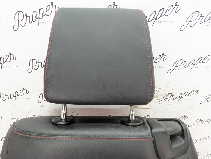 2018 Chevrolet 6th Gen Camaro 2SS Front Right/Passenger Side Rear Upper Seat Back Cushion/Headrest Leather Black & Adrenaline Red (H16)