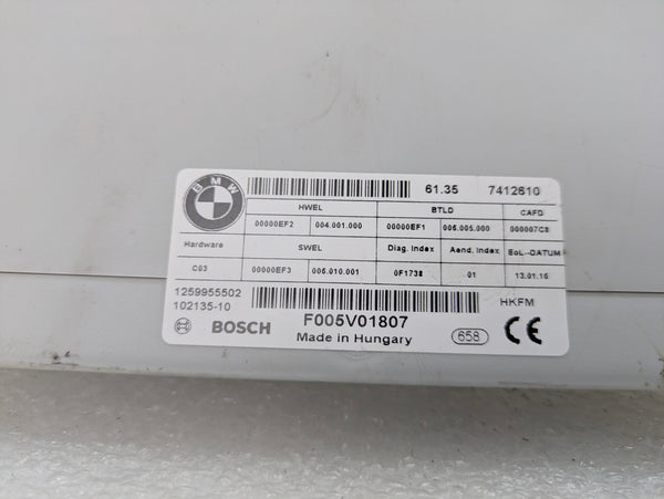 BMW F36 435xi Hatch Tailgate Trunk Lift Control Unit Module 7412610
