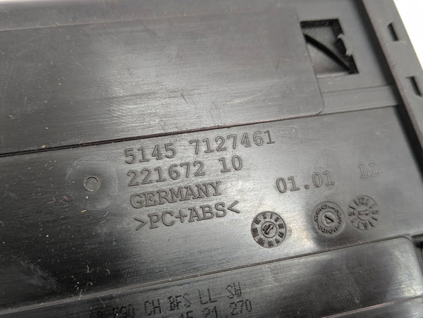 BMW E90 E91 E92 E93 3 Series Right/Passenger Side Dashboard Cupholder Black 7127461 *DAMAGED*