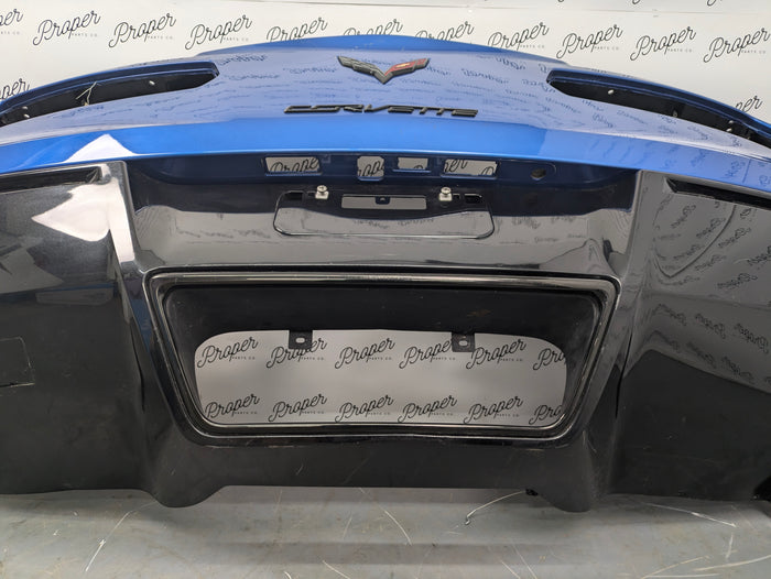 Chevrolet C7 Corvette Stingray Rear Bumper Cover Laguna Blue Tintcoat (G7H) 23452911