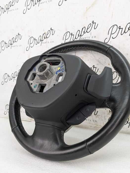 Chevrolet C7 Corvette Stingray Z51 Automatic Jet Black Leather/Grey Stitching Steering Wheel W/Paddle Shifters 23167317 *DAMAGED*