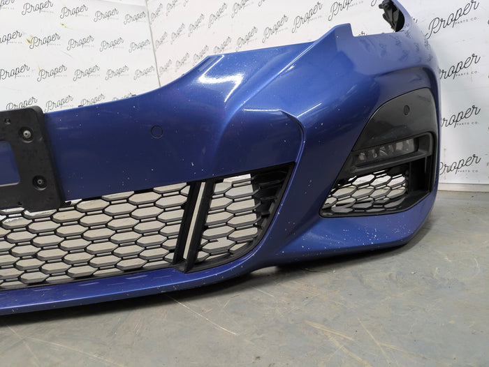BMW G20 330ix M340ix 330ex M Sport Front Bumper W/PDC Sensors & LED Fog Lights Portimao Blue Metallic (C31) 51118099899