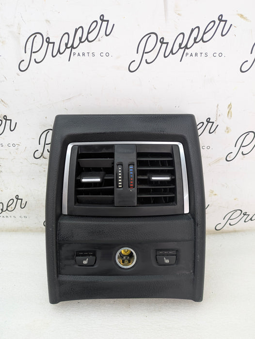 BMW F36 435xi Rear Center Console Vent Trim & Heated Seat Switch 9222046 *DAMAGED*