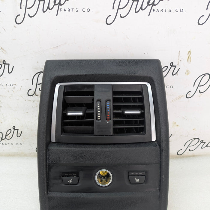 BMW F36 435xi Rear Center Console Vent Trim & Heated Seat Switch 9222046 *DAMAGED*