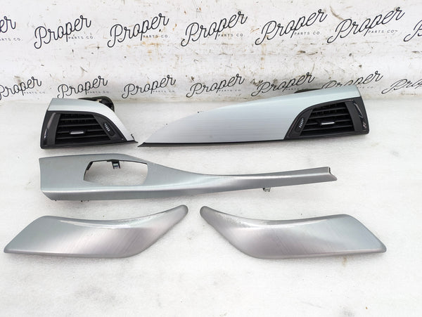 BMW F22 228xi M235xi 230xi M240xi Interior Brushed Aluminum Trim Cover Set *NOTE*