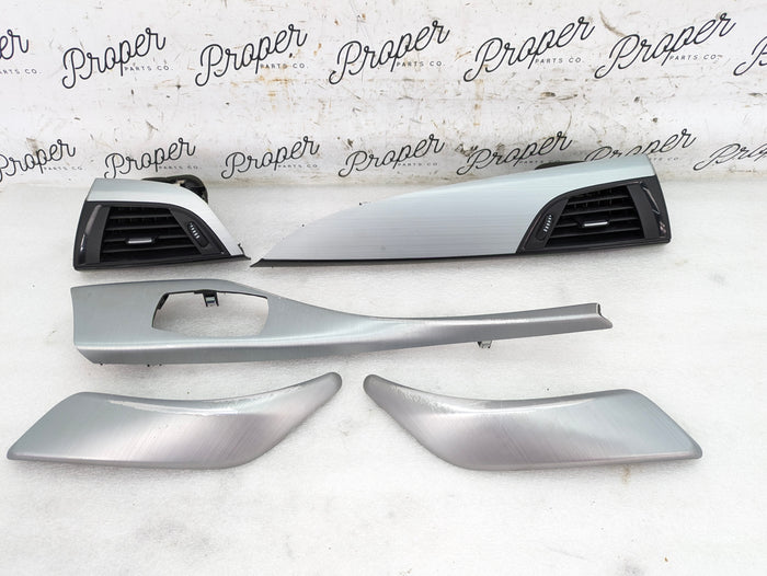 BMW F22 228xi M235xi 230xi M240xi Interior Brushed Aluminum Trim Cover Set *NOTE*