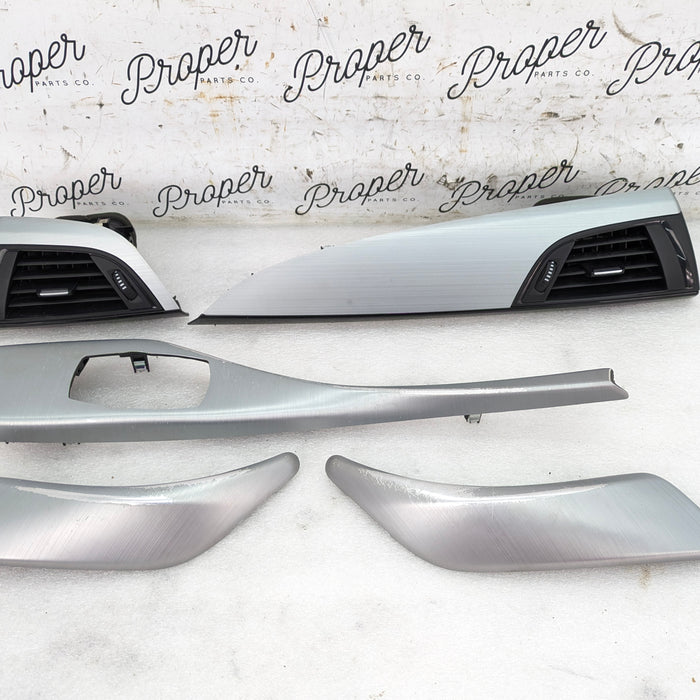 BMW F22 228xi M235xi 230xi M240xi Interior Brushed Aluminum Trim Cover Set *NOTE*