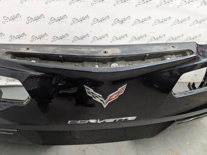 Chevrolet C7 Corvette Stingray Z51 Upper Rear Bumper Cover W/Lower Diffuser Night Race Blue Metallic (GXH) 84411653 *DAMAGED*