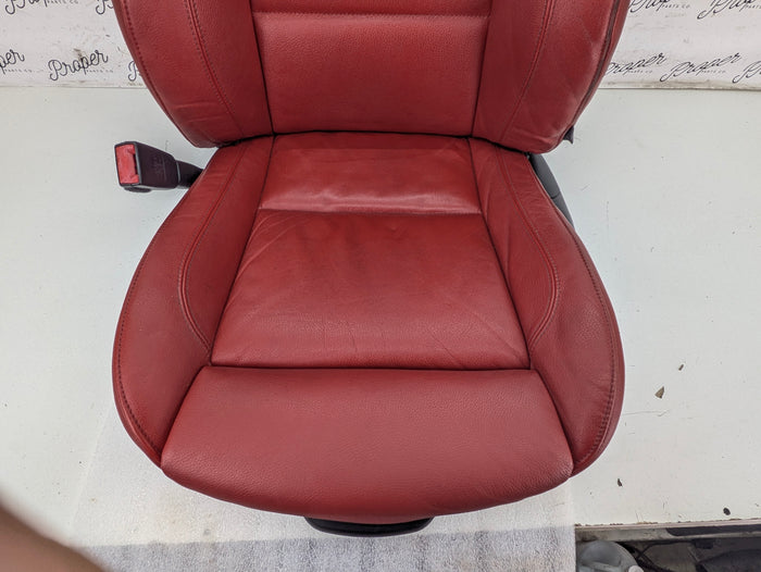 BMW E92 M Sport Interior Seats Set Coral Red Leather 8695884/6970729/6970730/9168956/6962584/7119846/7119815