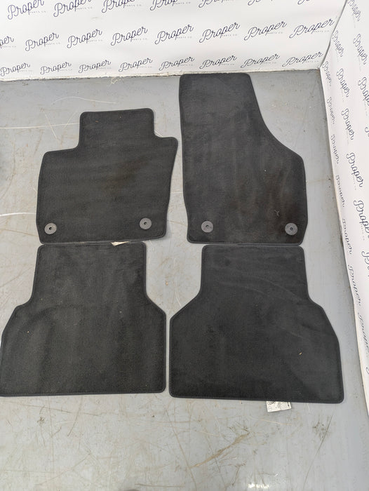 2015-2018 Audi 8U Q3 Interior Carpet Floor Mat Black Set Of 4 8U1863714A *Damaged*