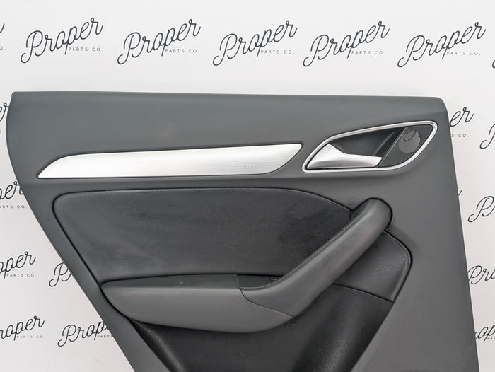 2016-2018 Audi 8U Q3 Left Rear Interior Door Panel Card Black 8U0867305