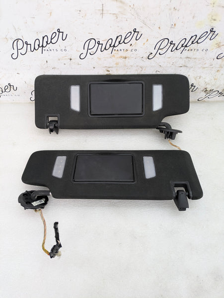 2018 Chevrolet 6th Gen Camaro 2SS Left & Right Black Cloth Sun Visor Set Pair 84117950/84117953