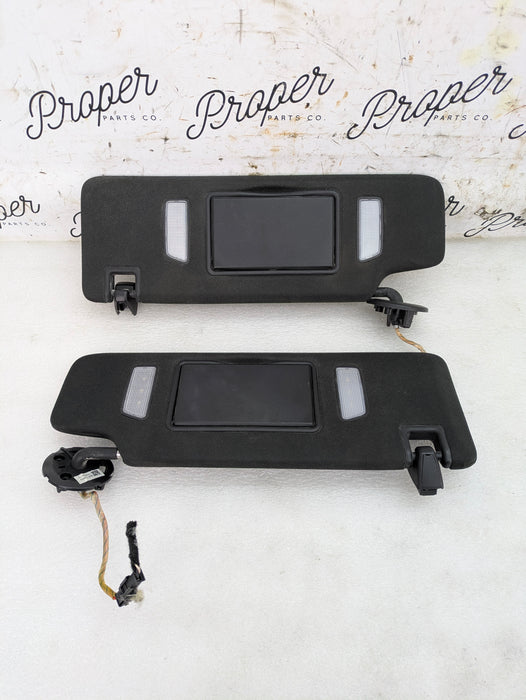 2018 Chevrolet 6th Gen Camaro 2SS Left & Right Black Cloth Sun Visor Set Pair 84117950/84117953